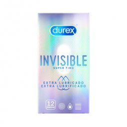 Durex Invisible Extra Lubricado 12ud